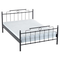 Černá kovová dvoulůžková postel s roštem 160x200 cm Hatkus – Kalune Design