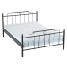 Černá kovová dvoulůžková postel s roštem 160x200 cm Hatkus – Kalune Design