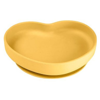 Canpol babies Silikonový talíř s přísavkou Srdce žlutý
