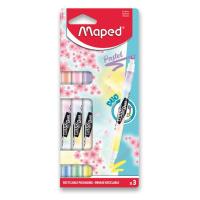 Zvýrazňovač MAPED Fluo Peps Duo Pastel - sada 3 ks