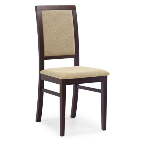 Židle Sylwek 1 dřevo/látka tmavý ořech/torent béžová BAUMAX