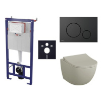 Cenově zvýhodněný závěsný WC set SAT do lehkých stěn / předstěnová montáž+ WC VitrA Sento SIKOSS