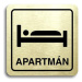 Accept Piktogram "apartmán II" (80 × 80 mm) (zlatá tabulka - černý tisk)