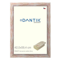 DANTIK rámeček 42 × 59,4, PAINT červený velký plexi čiré