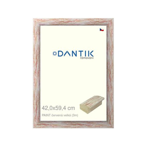 DANTIK rámeček 42 × 59,4, PAINT červený velký plexi čiré