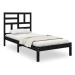 Rám postele černý masivní dřevo 90 × 200 cm, 3105939