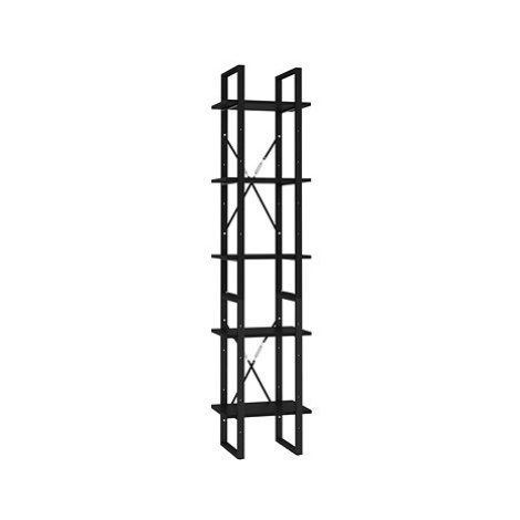 Shumee s 5 policemi černá 40×30×175 cm dřevotříska, 3081969