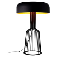 Černá stolní lampa s kovovým stínidlem (výška 57 cm) Fellini – Opviq lights