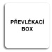 Accept Piktogram "převlékací box" (80 × 80 mm) (bílá tabulka - černý tisk bez rámečku)