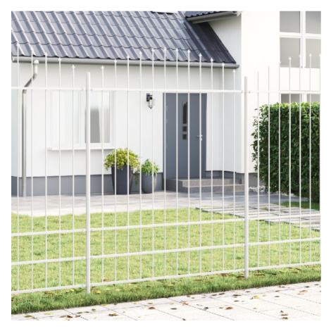 vidaXL Zahradní plot 7 pcs Bílá 170 x 225 cm Práškově lakovaná ocel