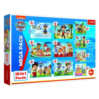 Puzzle Paw Patrol Tlapková Patrola 10 v 1 - Spolehlivý tým