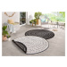 NORTHRUGS - Hanse Home koberce Kusový koberec Twin-Wendeteppiche 103109 schwarz creme kruh – na 