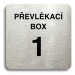 Accept Piktogram "převlékací box X" (80 × 80 mm) (stříbrná tabulka - černý tisk bez rámečku)