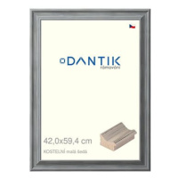 DANTIK rámeček 42 × 59,4, KOSTELNÍ malý šedý plexi čiré