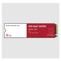 WD RED SSD NVMe 4TB PCIe SN700, Geb3 8GB/s, (R:3400/W:3100 MB/s) TBW 5100