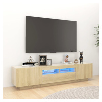 vidaXL TV skříňka s LED osvětlením dub sonoma 180 x 35 x 40 cm