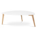 Konferenční stolek MEGBY II — bambus, přírodní / bílá
