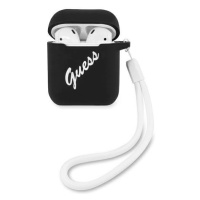 Guess GUACA2LSVSBW pouzdro na AirPods 2. Generace / 1. Generace black white Silicone Vintage