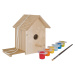 Dřevěná ptačí budka Outdoor Birdhouse Eichhorn Poskládej a vymaluj – se štětcem a barvami od 6 l