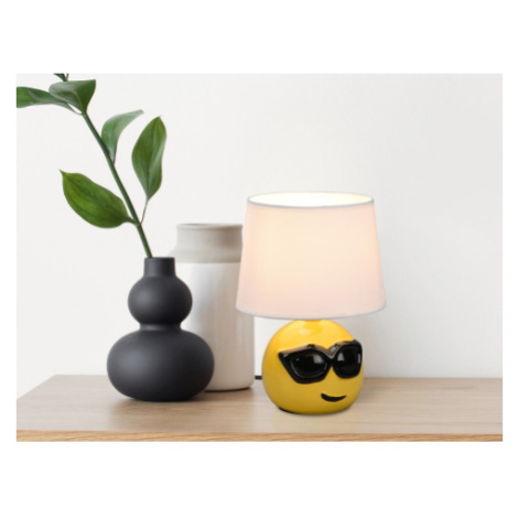 Stolní lampa Coolio 26 cm, smajlík s brýlemi Asko