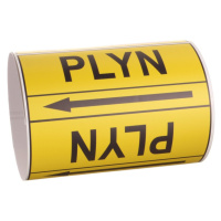 Páska na značení potrubí Signus M25 - PLYN Samolepka 80 x 62 mm, délka 1,5 m, Kód: 25816