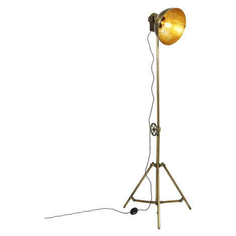 Průmyslová stojací lampa stativ bronzová - Mangoes QAZQA