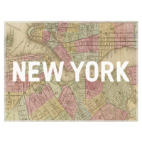 Mapa New York Map - Historical & Vintage Maps, (40 x 30 cm)