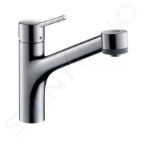 Hansgrohe 32845000 - Dřezová baterie s výsuvnou sprškou, EcoSmart, chrom