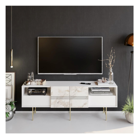 TV stolek DERIN 64,7x180 cm bílá Donoci