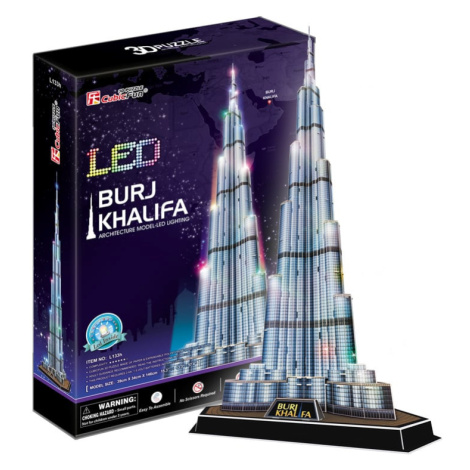 Puzzle 3D Burj Khalifa/led - 136 dílků Sparkys
