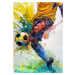 Ilustrace Sport Watercolor Football, Justyna Jaszke, 30 × 40 cm