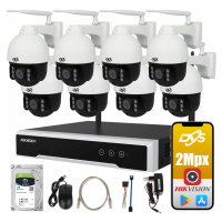 Bezdrátový Set 8 Venkovních Wifi Otočných Kamer 2Mpx Dvs Full Hd Hik