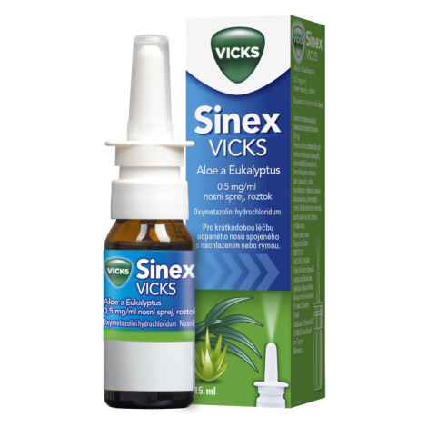 Vicks Sinex Aloe a Eukalyptus nosní sprej 15 ml
