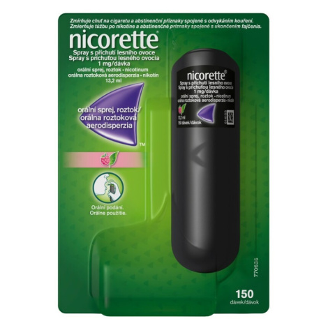 NICORETTE Sprej příchuť lesního ovoce 1 mg/dávka 150 dávek 13,2 ml