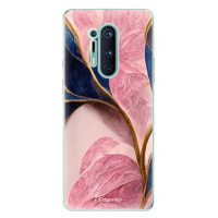 iSaprio Pink Blue Leaves pro OnePlus 8 Pro