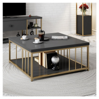 Konferenční stolek DISTLER, antracit/zlatá