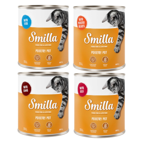 Výhodné balení Smilla kuřecí mix 24 x 800 g - 4 různé varianty