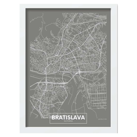 Plakát v rámu 40x55 cm Bratislava – Wallity