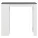 280216 vidaXL Bar Table with Shelf White 110x50x103 cm