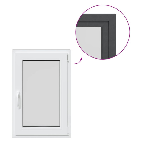 vidaXL Sklepní okno 60x80 cm Výklopné&Otočné DIN pravé antracitové