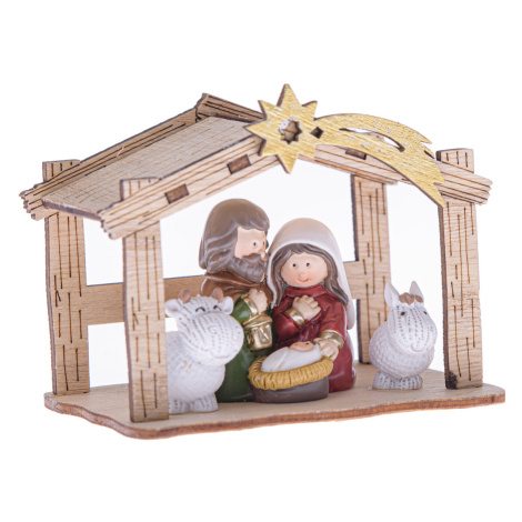 Vánoční betlém s kometou 9,5 x 7,2 x 6 cm, béžová