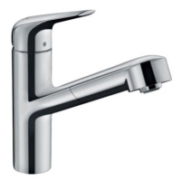 Dřezová baterie Hansgrohe Focus s vytahovací sprškou chrom 71829000