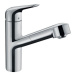 Dřezová baterie Hansgrohe Focus s vytahovací sprškou chrom 71829000