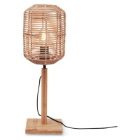 Stolní lampa s ratanovým stínidlem v přírodní barvě (výška 45 cm) Tanami – Good&Mojo