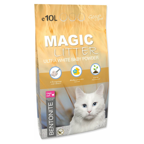 Podestýlka Magic Litter Bentonite Ultra White Baby Powder 10L MAGIC CAT