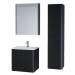 MEREO Siena, koupelnová skříňka s umyvadlem z litého mramoru 101 cm, černá mat CN442M1