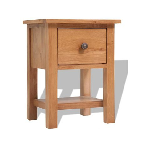 Noční stolek 36 x 30 x 47 cm masivní dubové dřevo SHUMEE