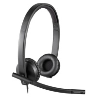 Logitech USB Headset H570e Stereo Černá