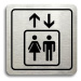 Accept Piktogram "výtah" (80 × 80 mm) (stříbrná tabulka - černý tisk)