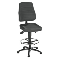 eurokraft pro Pracovní otočná židle, Supertec, s podlahovými patkami a nožním kruhem